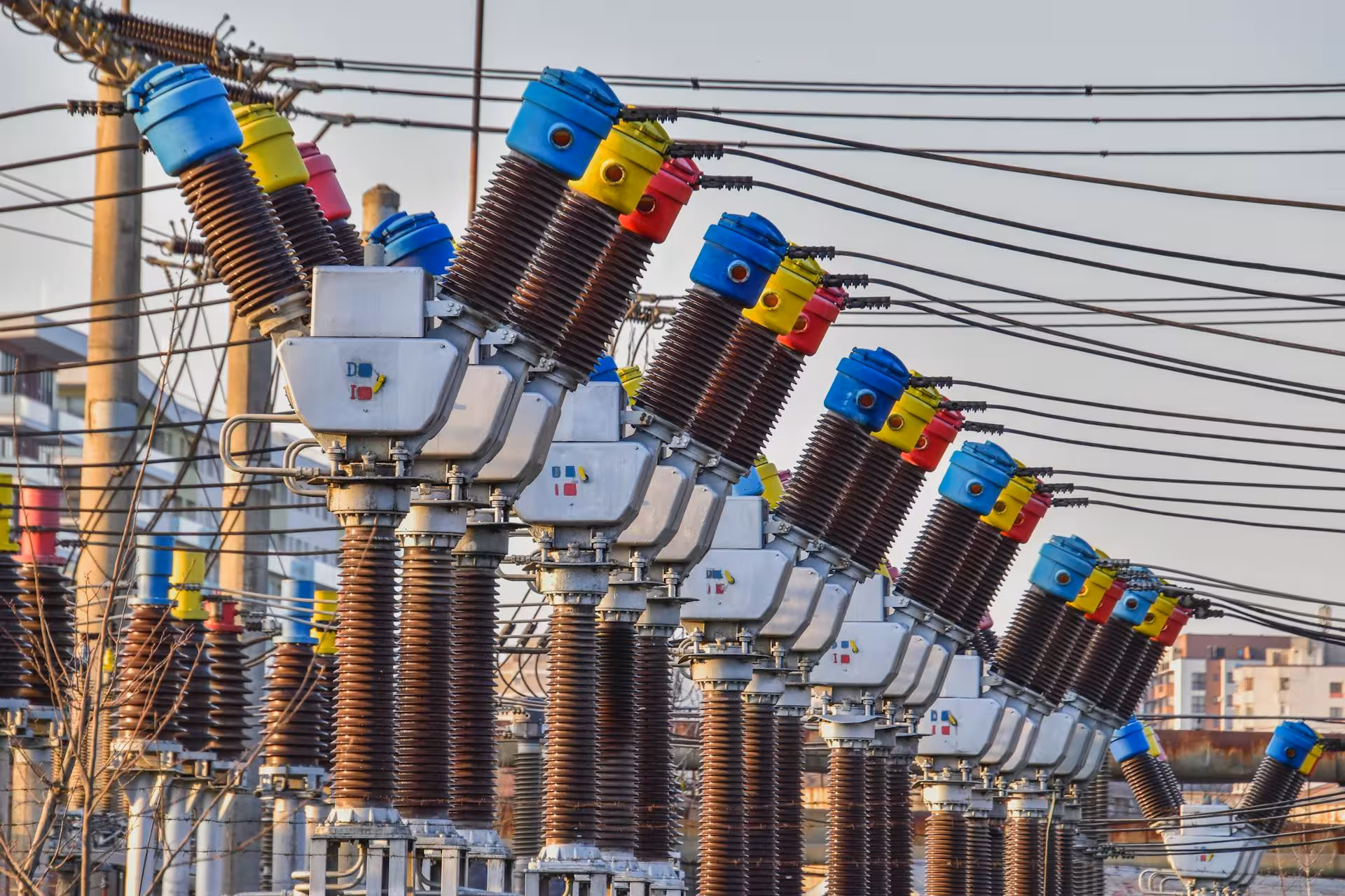Electrical substation equipment and overhead power lines